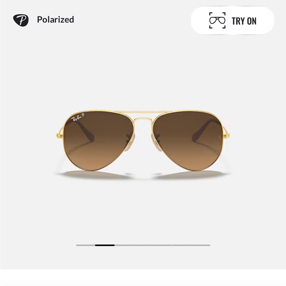 Ray-Ban Gold Frame Brown Lens Sunglasses